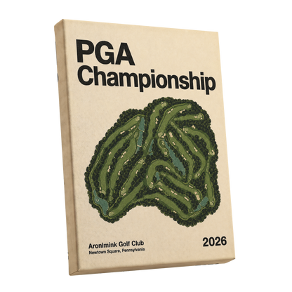 Championship Greens, green, beige, black nature wall art shown as a stretched canvas wall art
