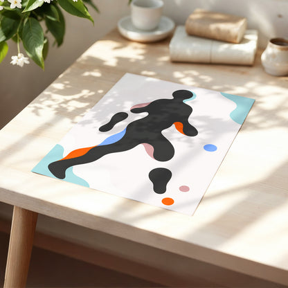 Chromatic Drift, black, pink, blue abstract wall art displayed in a styled interior, gallery view 5