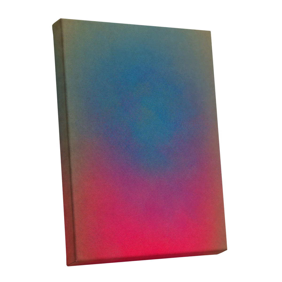 Chromatic Hush, blue, green, purple abstract wall art shown as a stretched canvas wall art