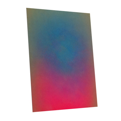 Chromatic Hush, blue, green, purple abstract wall art shown as a unframed poster wall art print