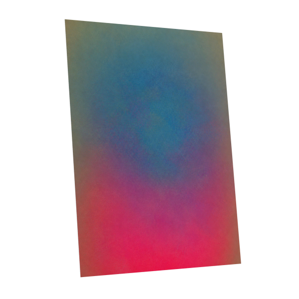 Chromatic Hush, blue, green, purple abstract wall art shown as a unframed poster wall art print