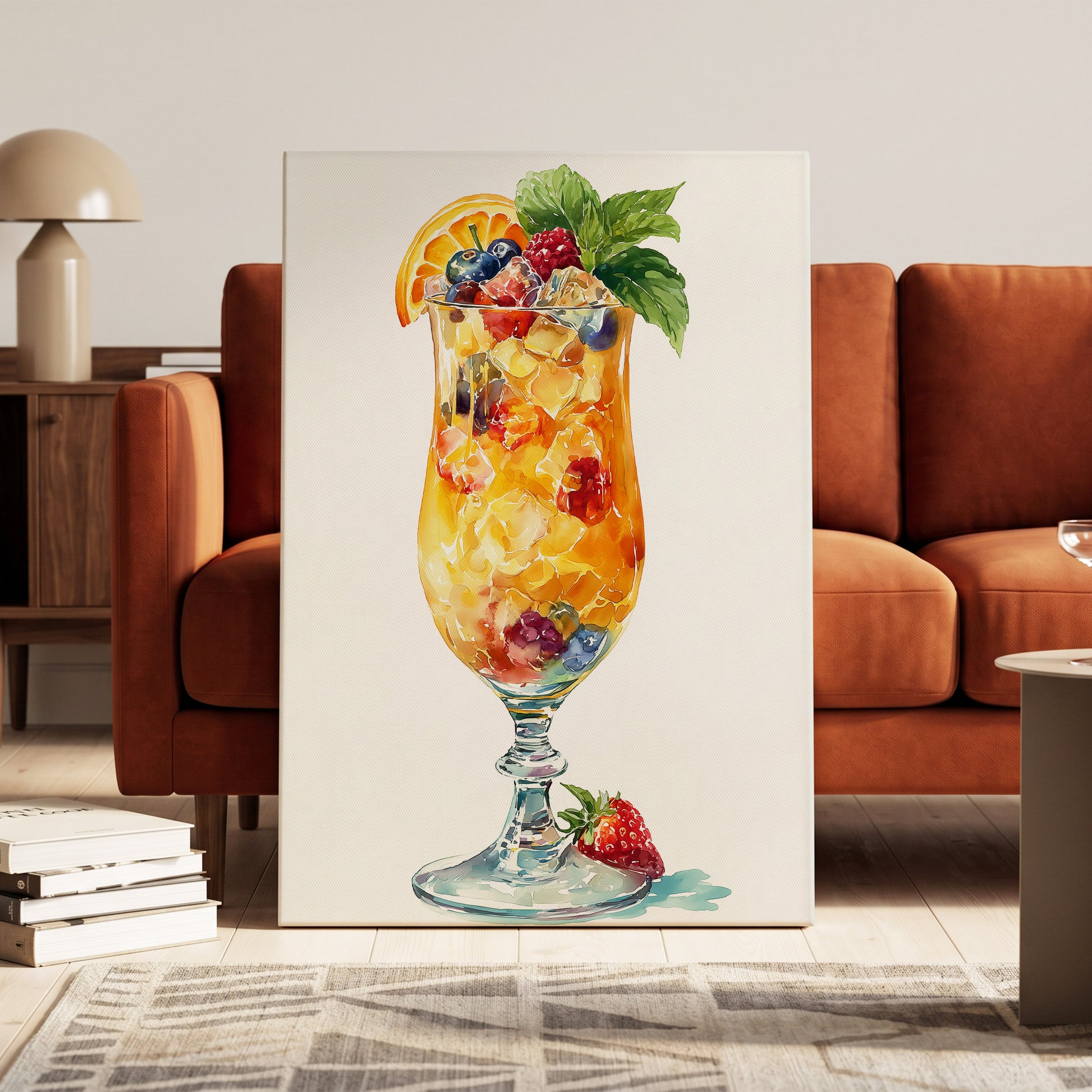 Citrus Garden Highball – canvas wall art in a styled interior, gallery view 1