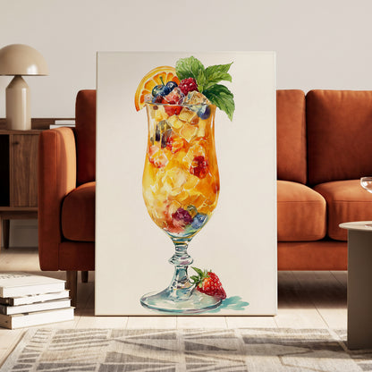 Citrus Garden Highball – canvas wall art in a styled interior, gallery view 1