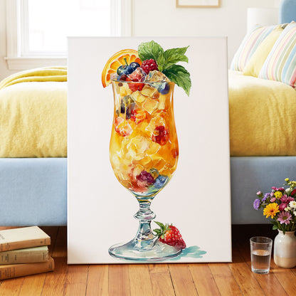 Citrus Garden Highball – canvas wall art in a styled interior, gallery view 2