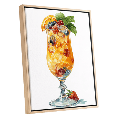 Citrus Garden Highball – oak framed canvas option