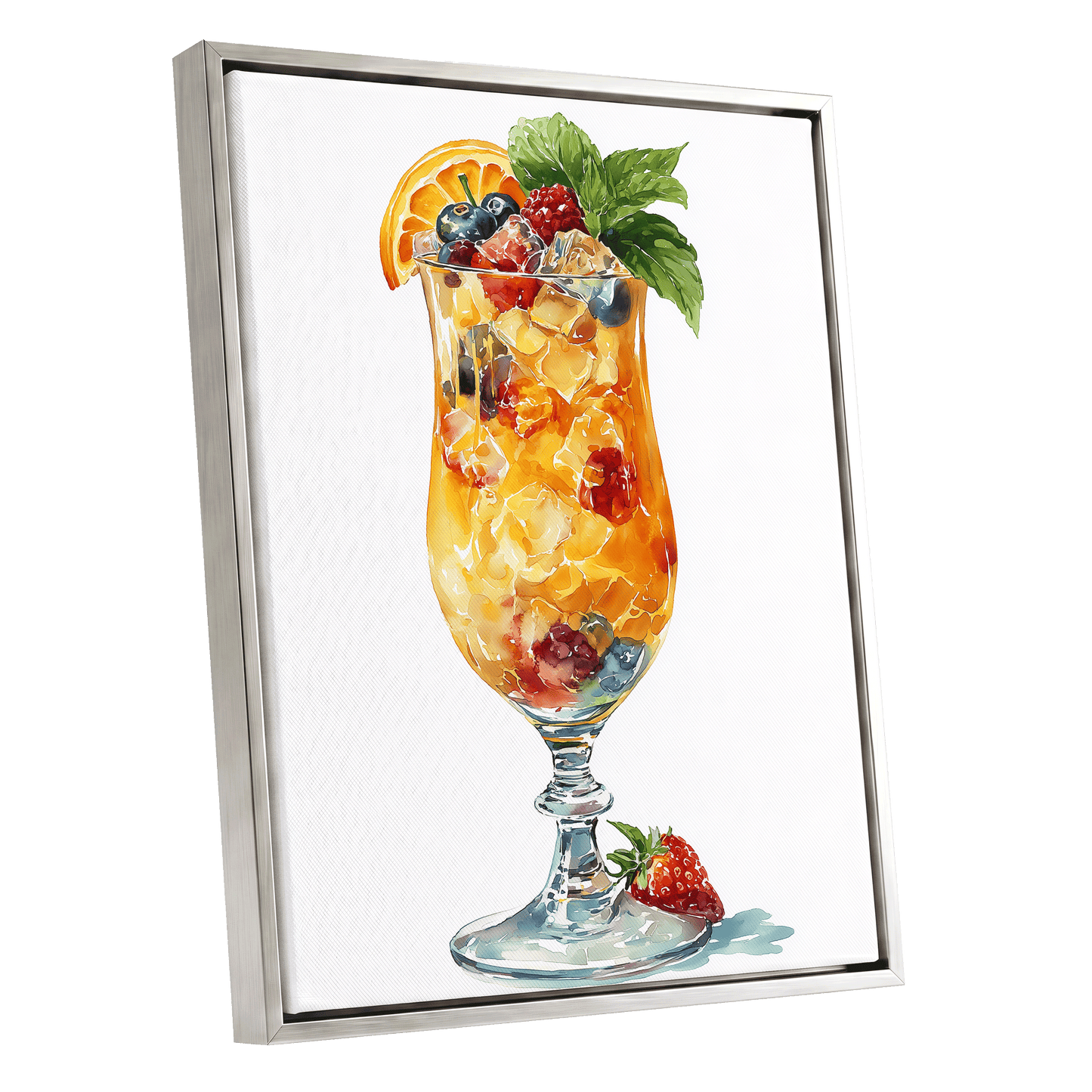 Citrus Garden Highball – silver framed canvas option