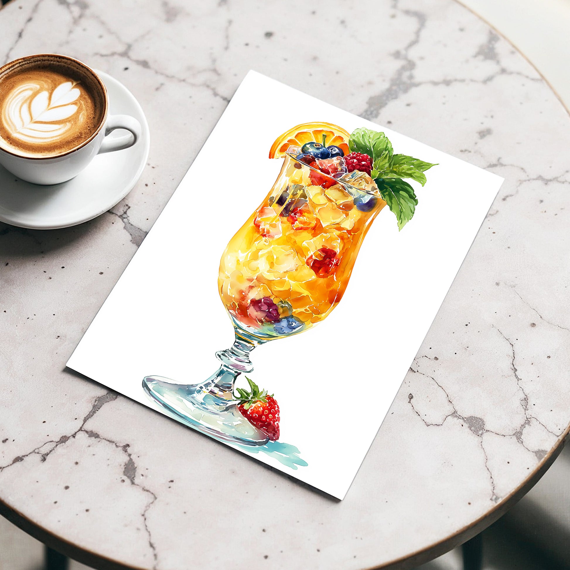 Citrus Garden Highball – wall art displayed in a styled interior, gallery view 3