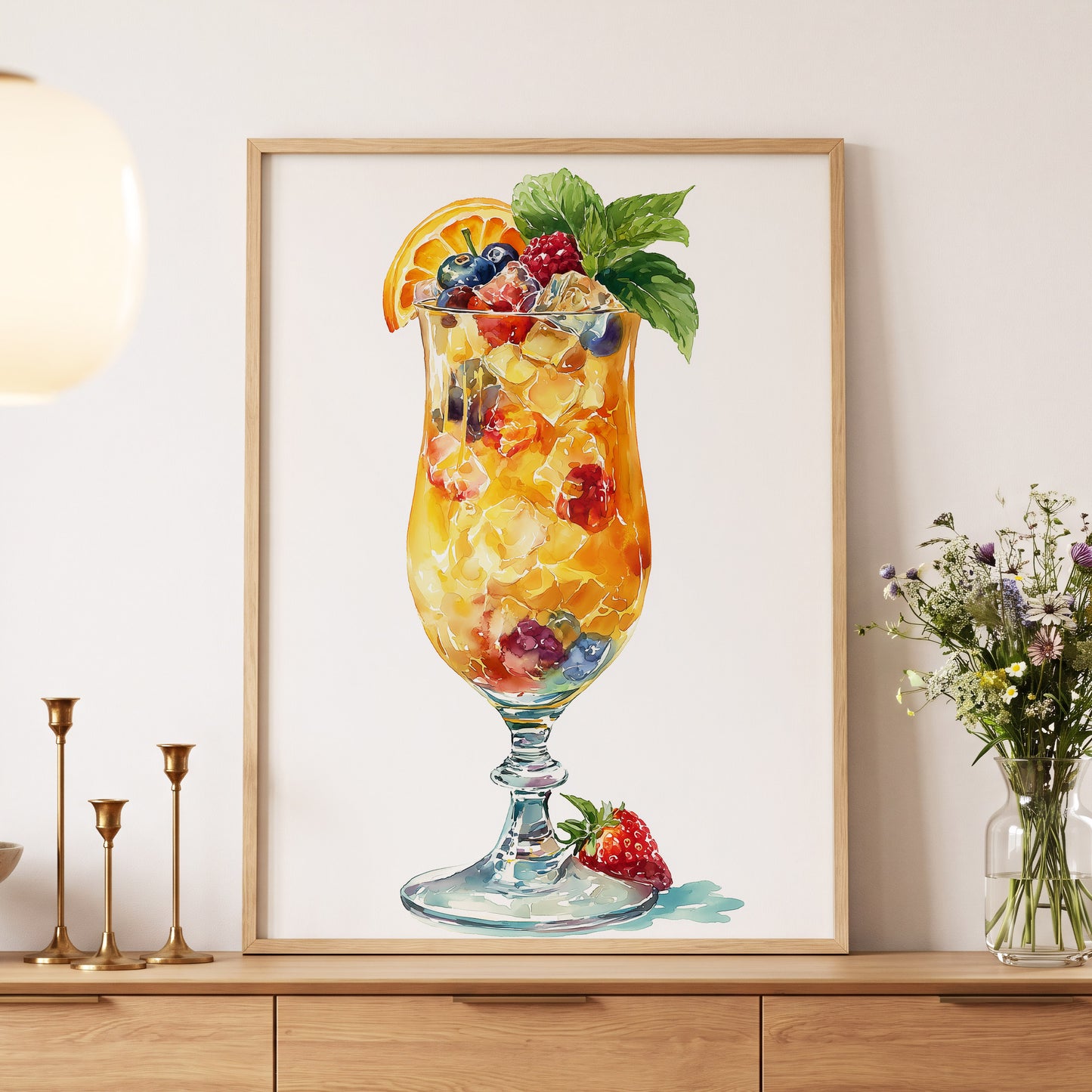 Citrus Garden Highball – wall art displayed in a styled interior, gallery view 5