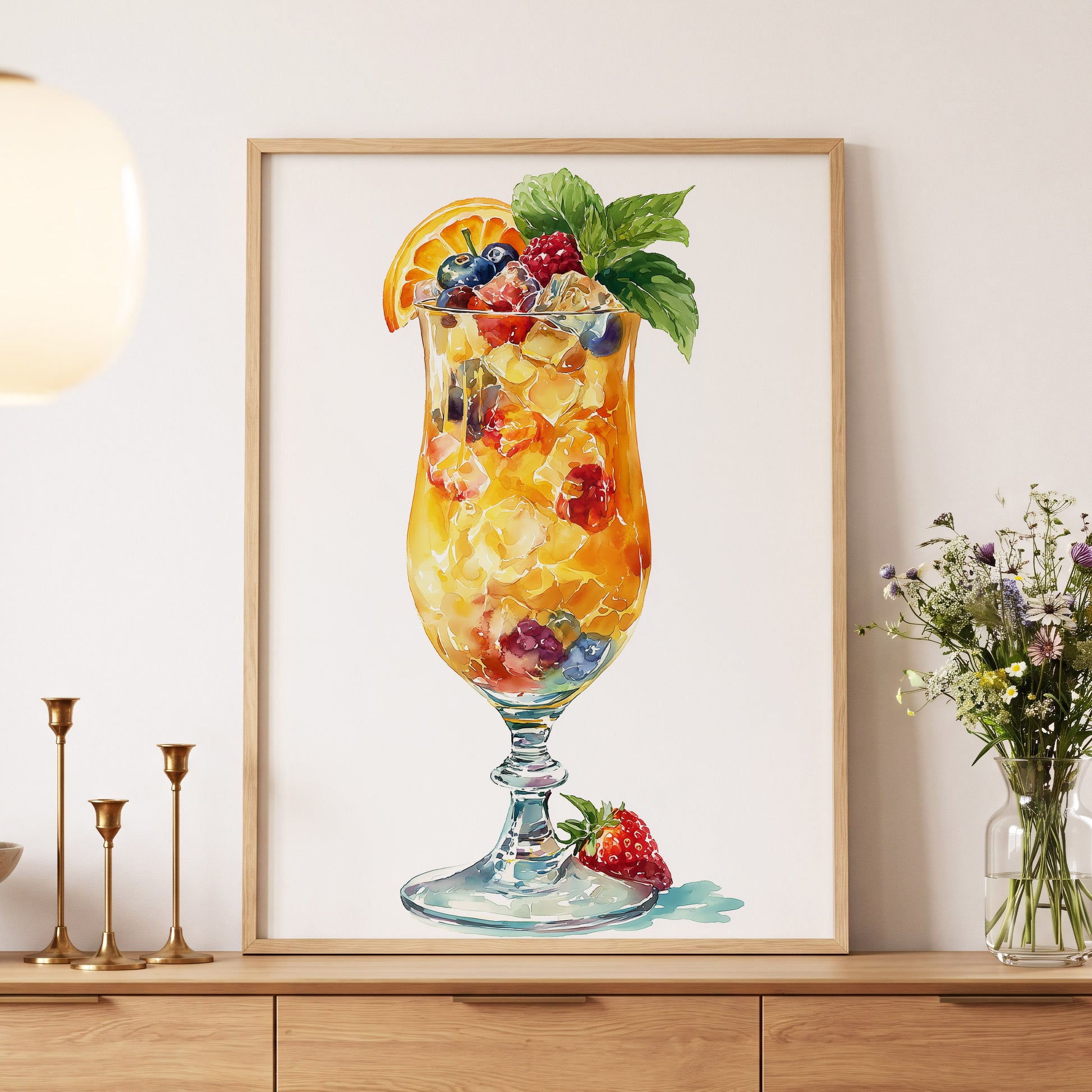 Citrus Garden Highball – wall art displayed in a styled interior, gallery view 5