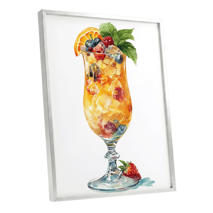 Citrus Garden Highball – silver framed poster option