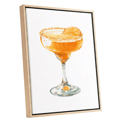 Citrus Hour – oak framed canvas option