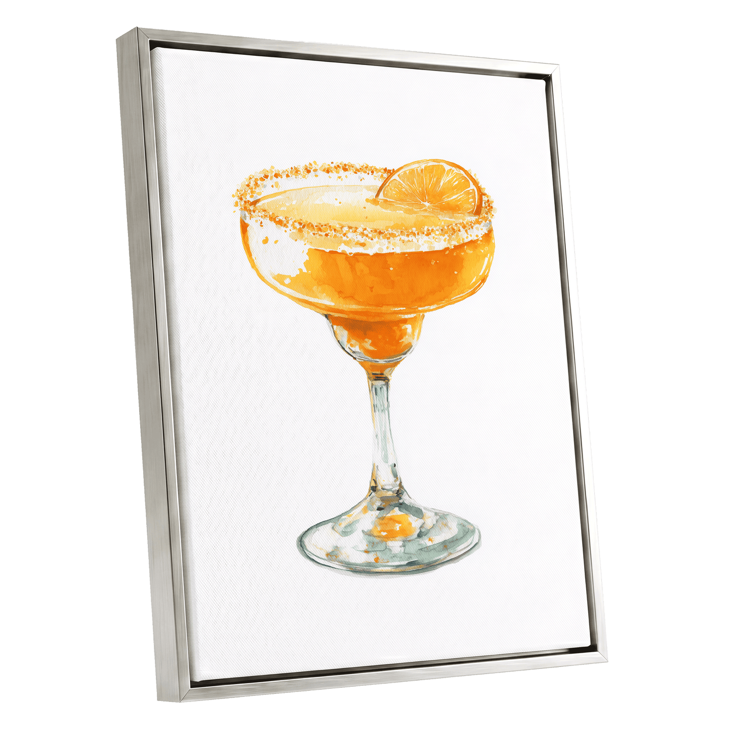 Citrus Hour – silver framed canvas option