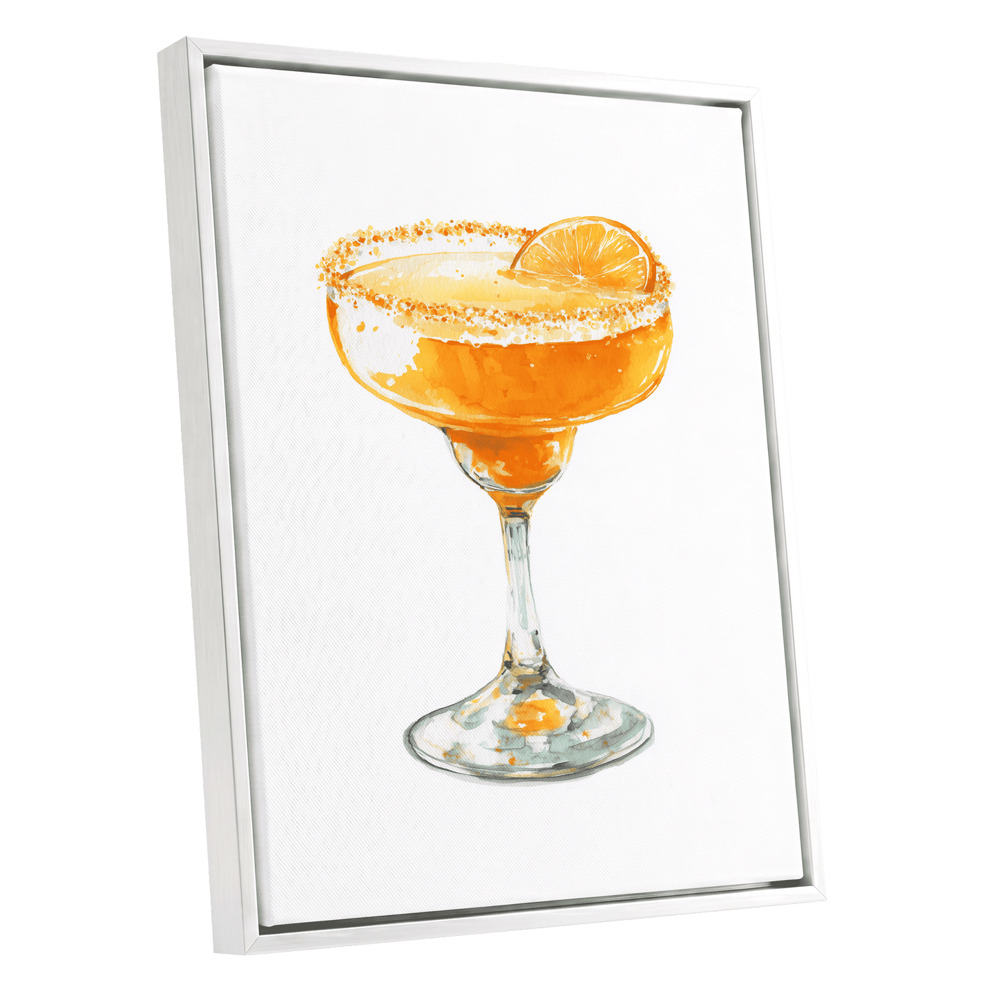 Citrus Hour – white framed canvas option