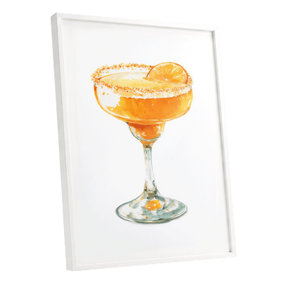 Citrus Hour – white framed poster option