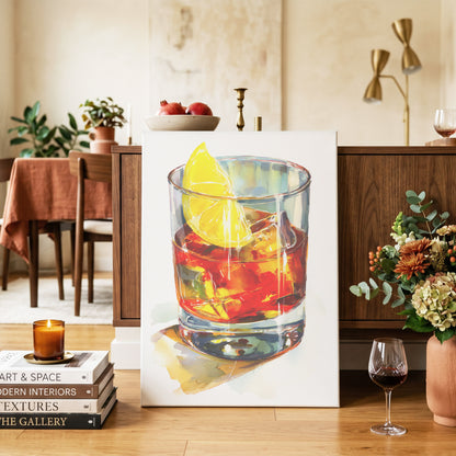Citrus on the Rocks – canvas wall art in a styled interior, gallery view 2