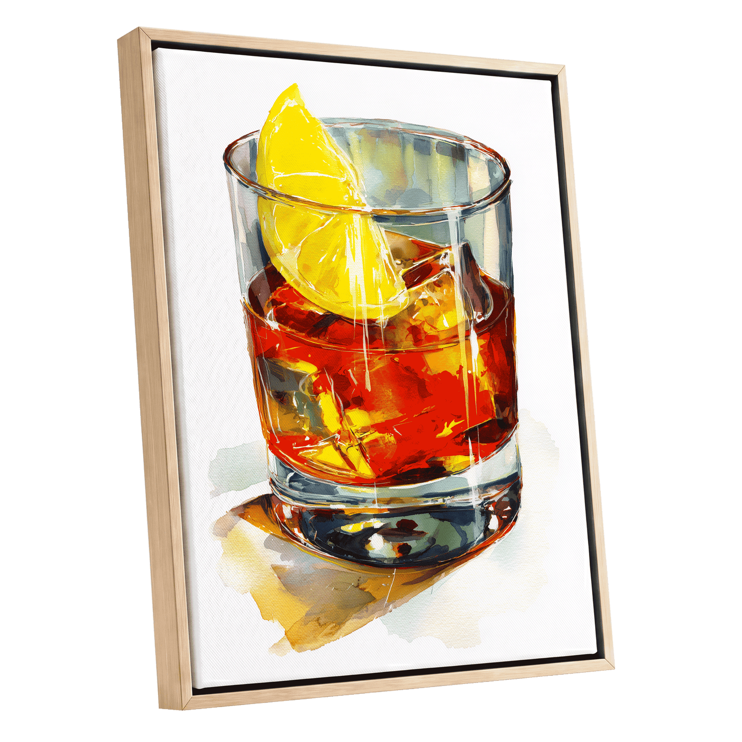 Citrus on the Rocks – oak framed canvas option