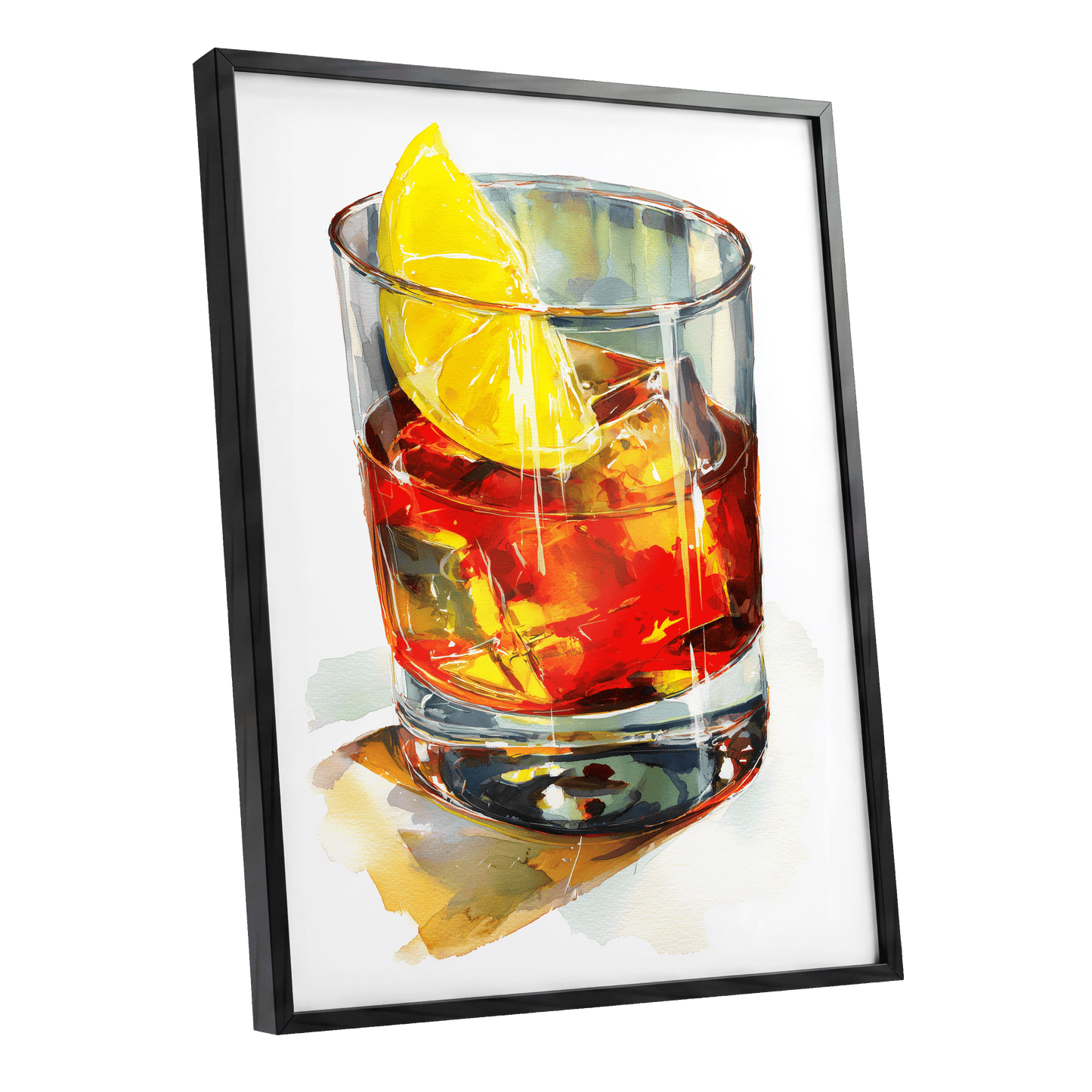 Citrus on the Rocks – black framed poster option