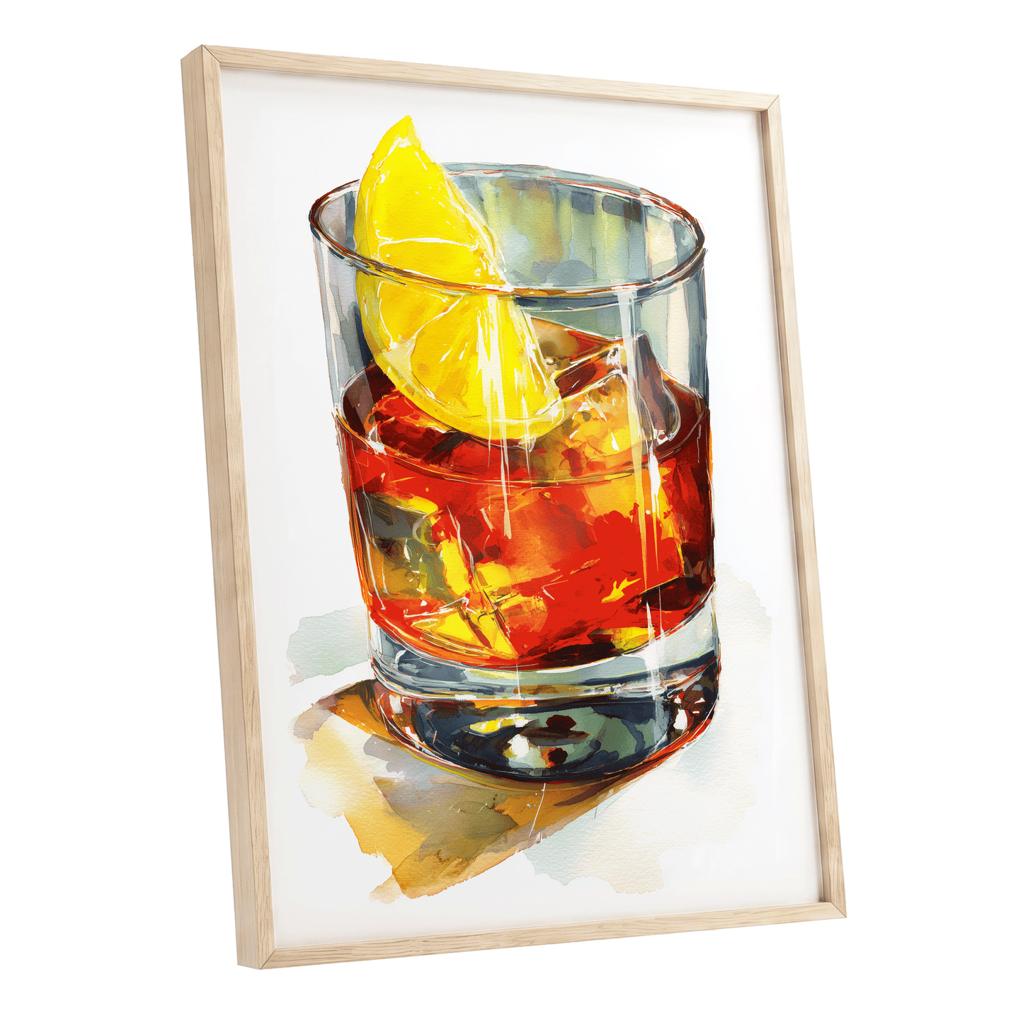 Citrus on the Rocks – oak framed poster option