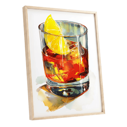 Citrus on the Rocks – oak framed poster option