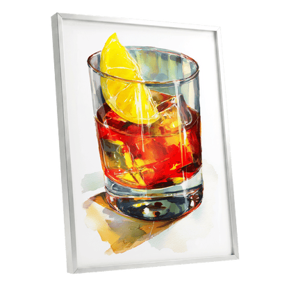 Citrus on the Rocks – silver framed poster option