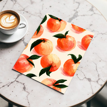 Citrus Scatter, orange, green, beige nature wall art displayed in a styled interior, gallery view 3
