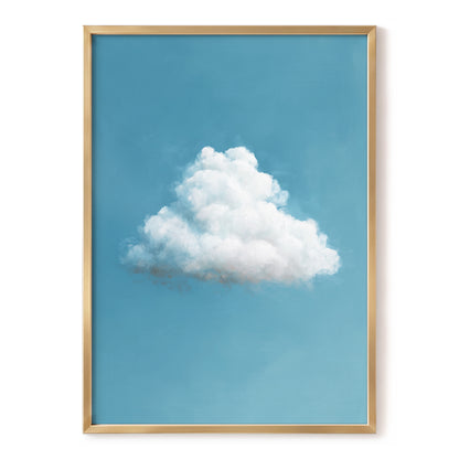 Cloudborne Calm, blue, white, gray nature wall art, front artwork view