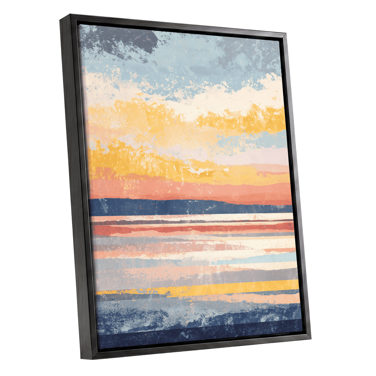 Coastal Colour Fields – black framed canvas option