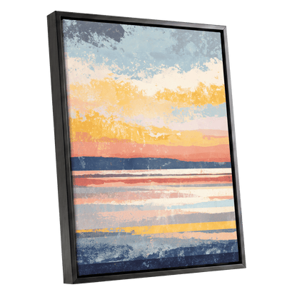 Coastal Colour Fields – black framed canvas option