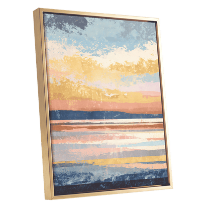Coastal Colour Fields – gold framed canvas option