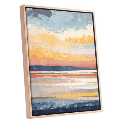 Coastal Colour Fields – oak framed canvas option