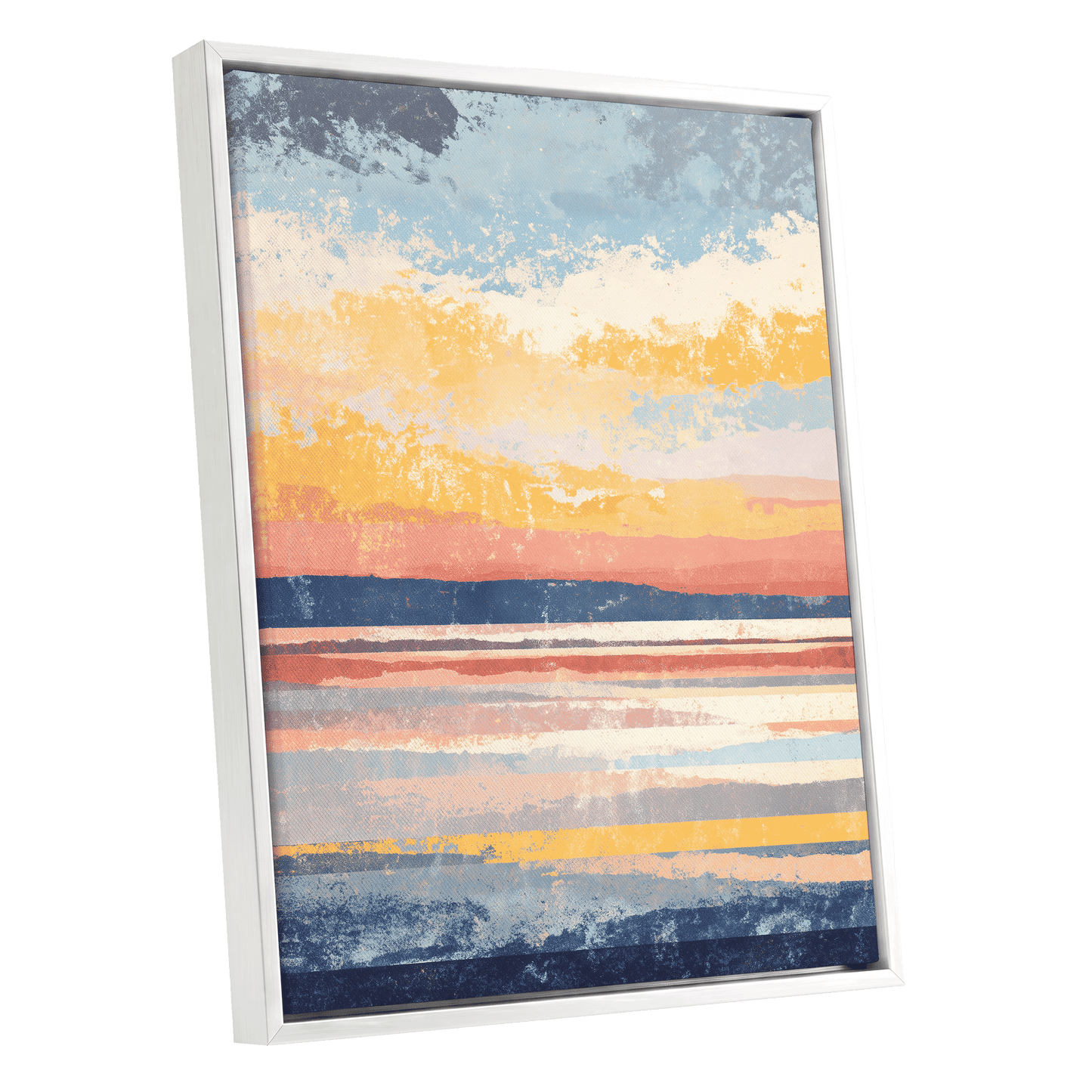 Coastal Colour Fields – white framed canvas option