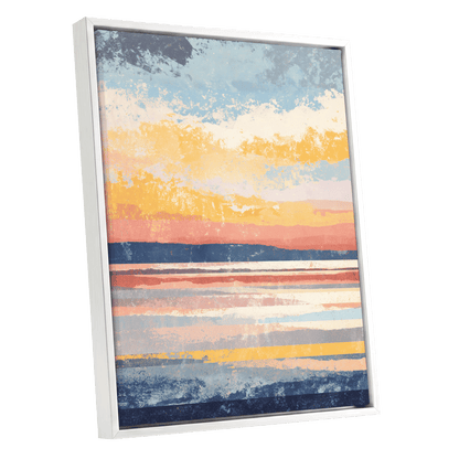 Coastal Colour Fields – white framed canvas option