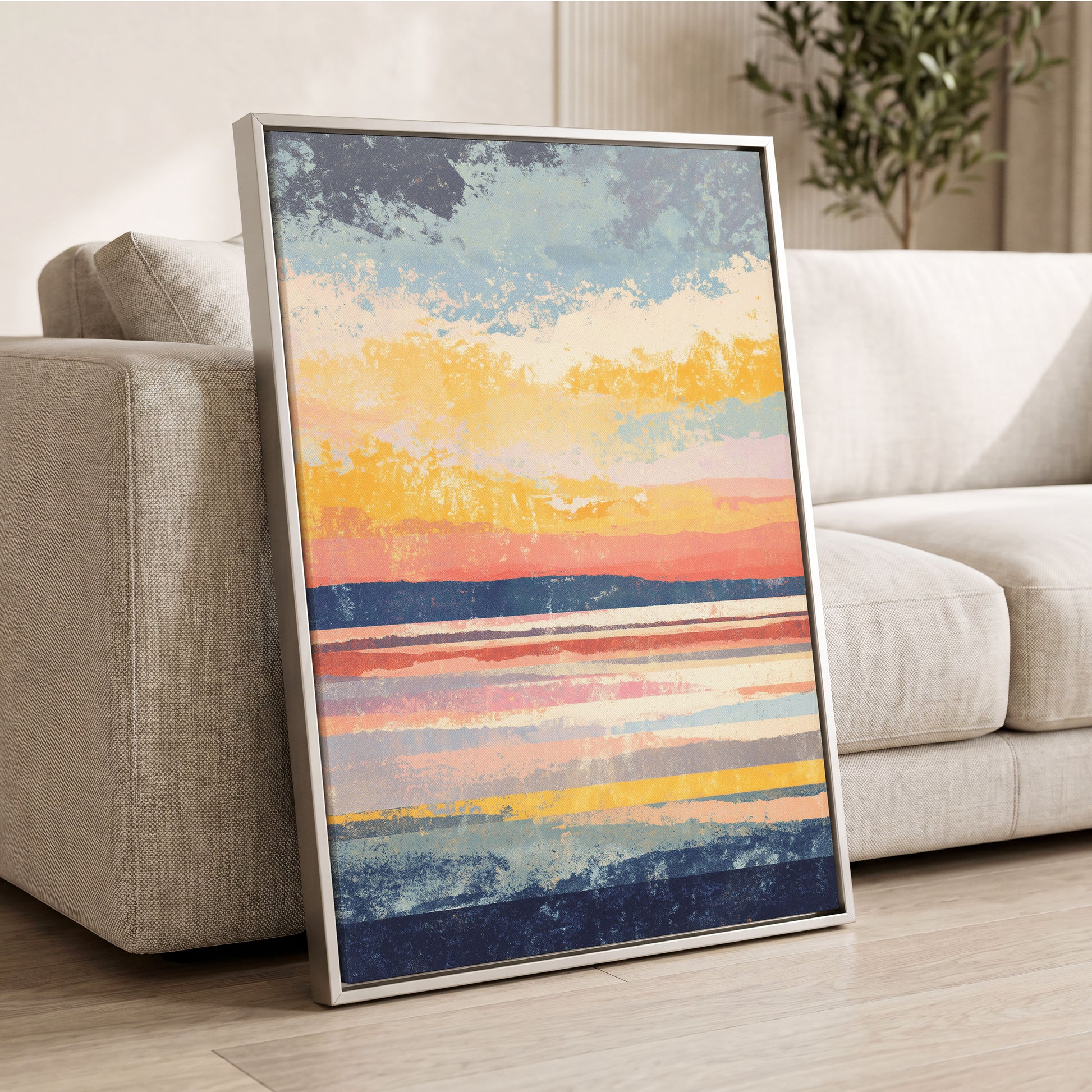Coastal Colour Fields – wall art displayed in a styled interior, gallery view 2