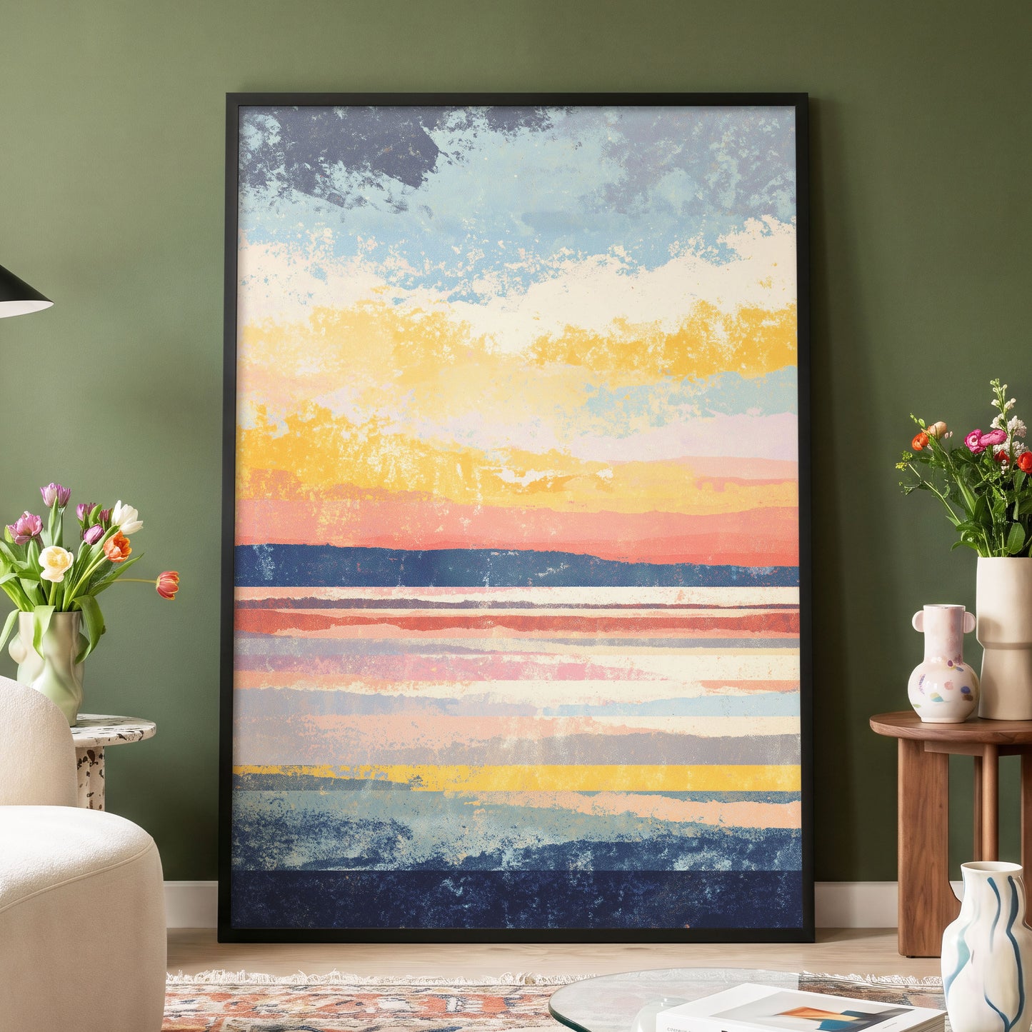 Coastal Colour Fields – wall art displayed in a styled interior, gallery view 4