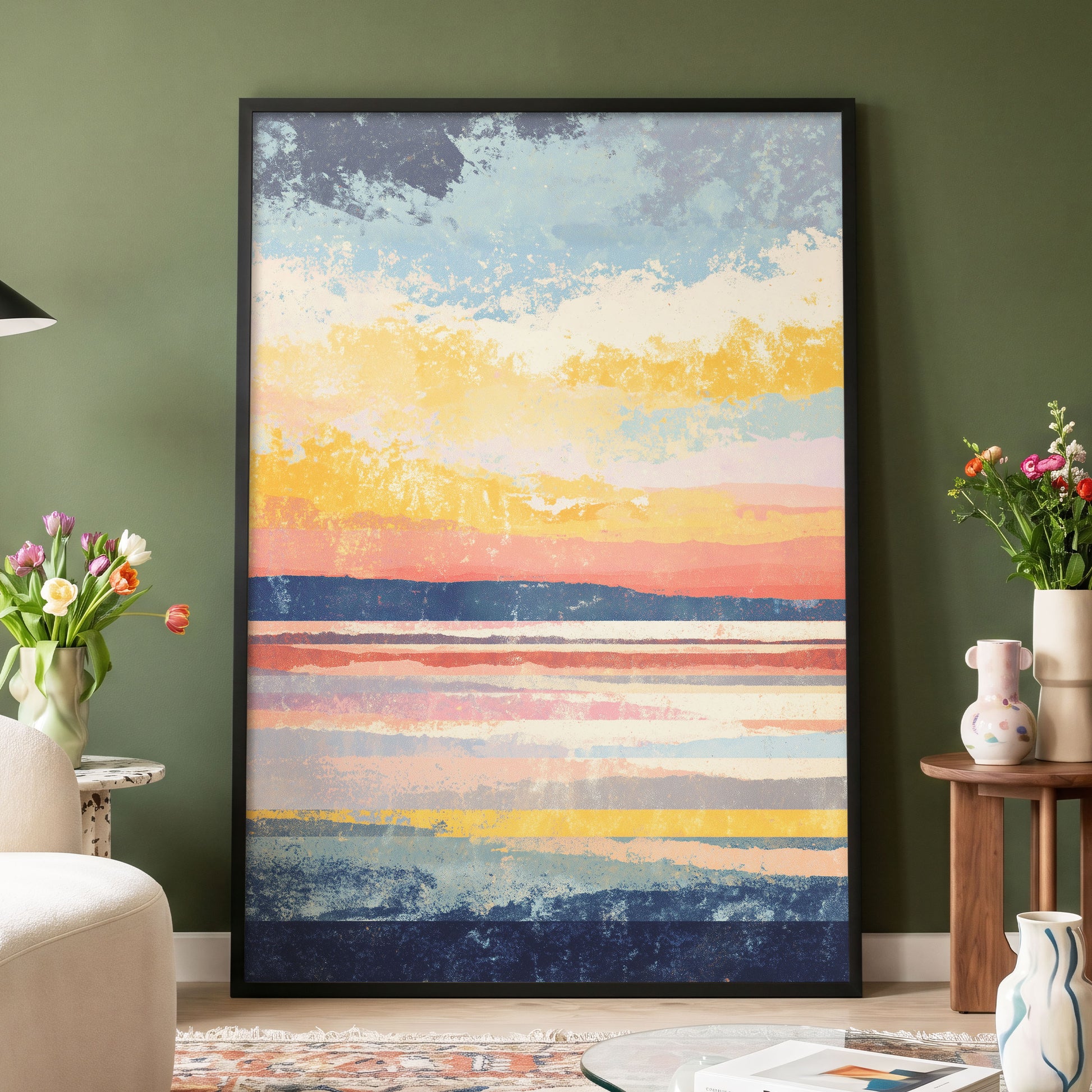 Coastal Colour Fields – wall art displayed in a styled interior, gallery view 4