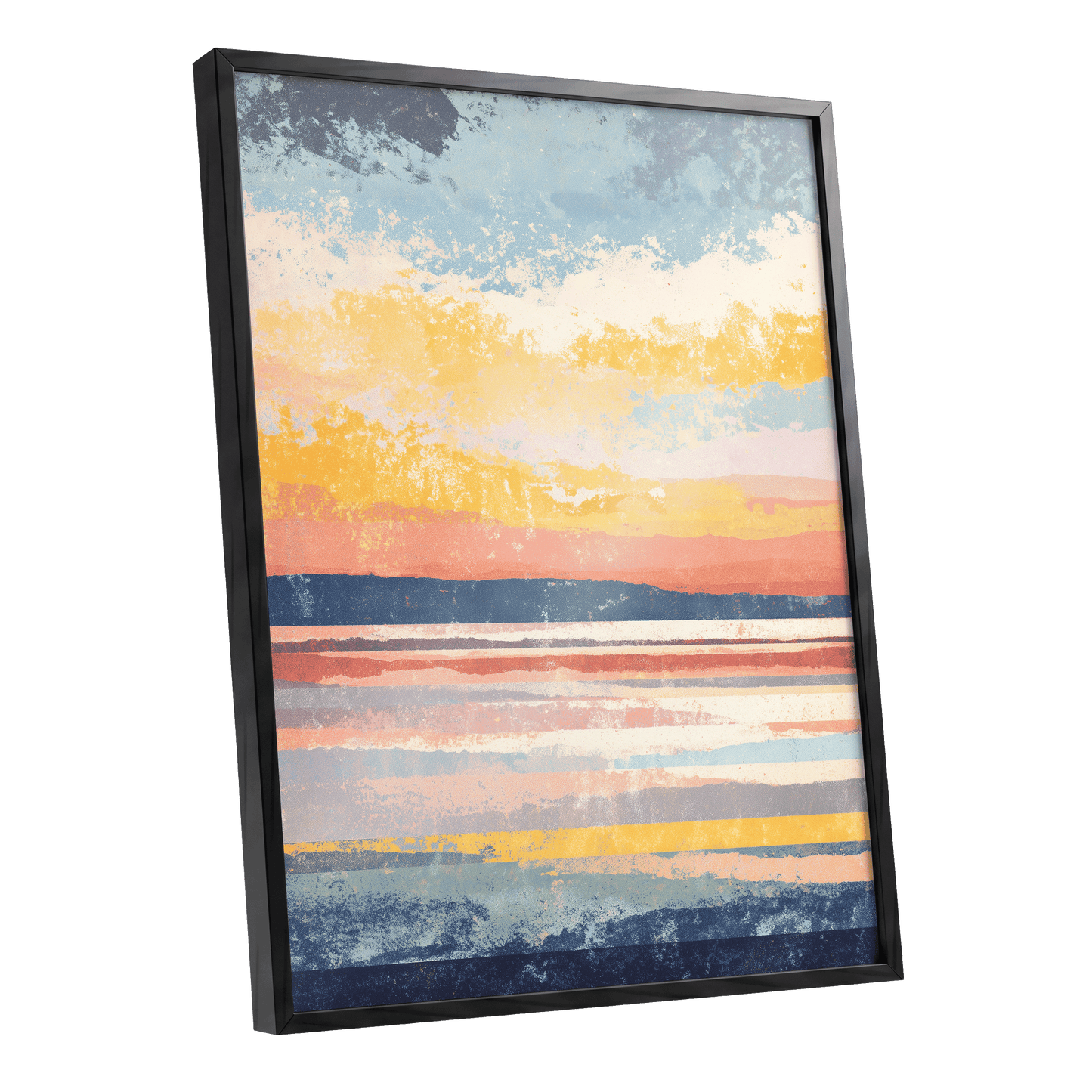 Coastal Colour Fields – black framed poster option