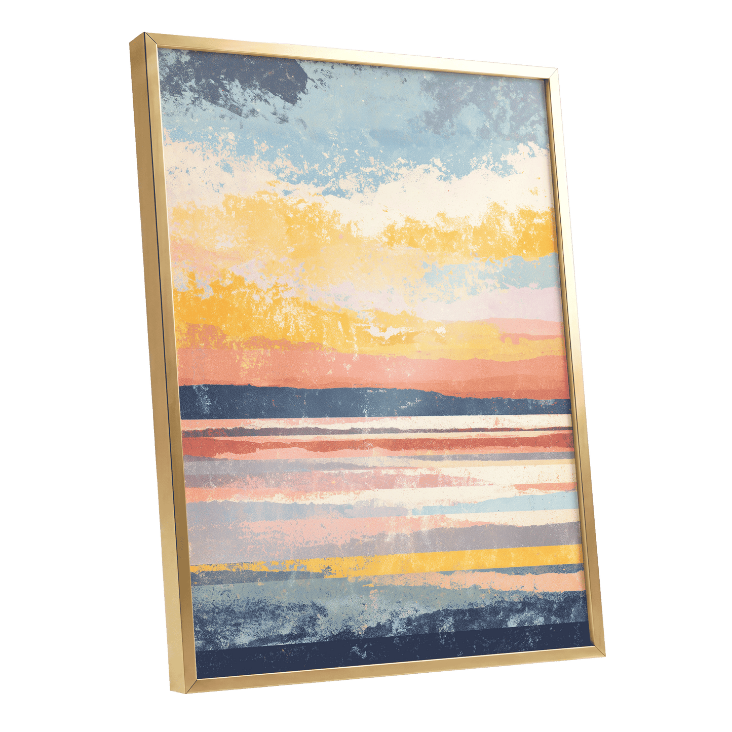 Coastal Colour Fields – gold framed poster option
