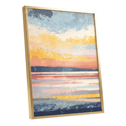 Coastal Colour Fields – gold framed poster option