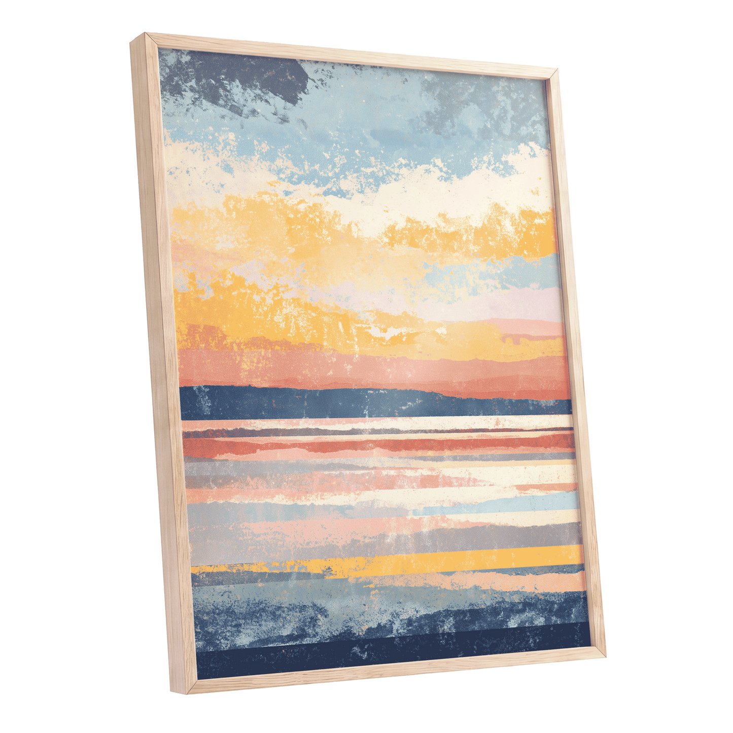 Coastal Colour Fields – oak framed poster option