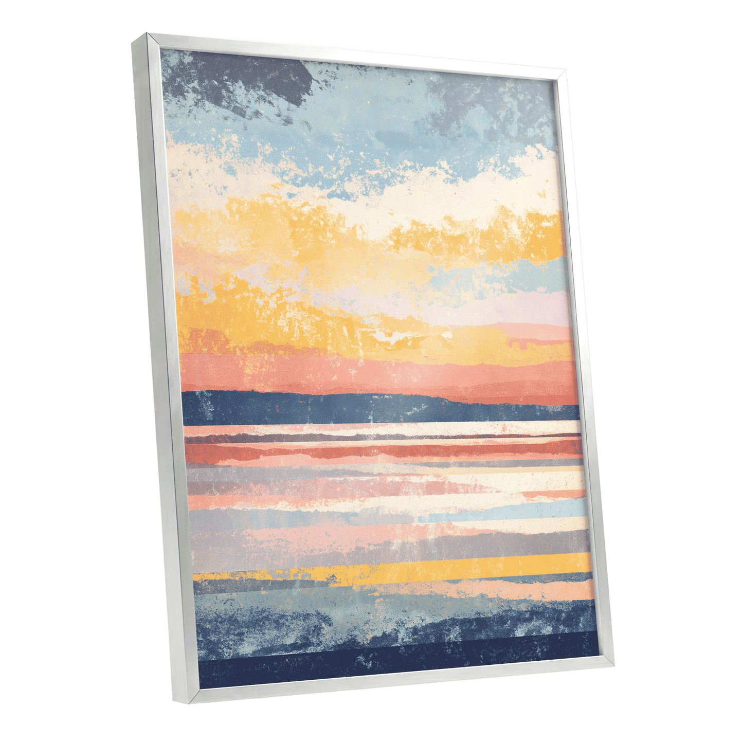 Coastal Colour Fields – silver framed poster option