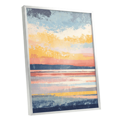 Coastal Colour Fields – silver framed poster option