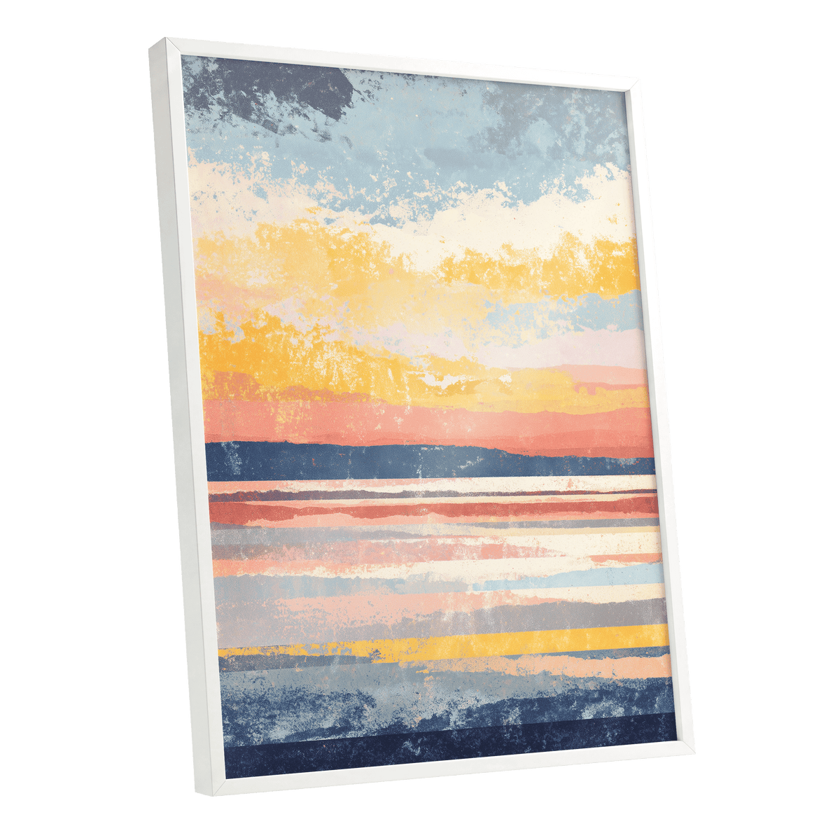 Coastal Colour Fields – white framed poster option
