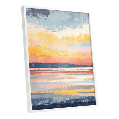 Coastal Colour Fields – white framed poster option