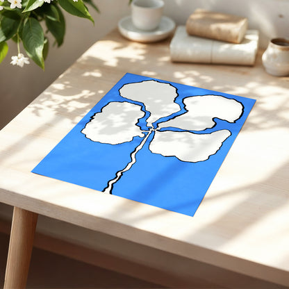 Cobalt Bloom, blue, beige, black floral wall art displayed in a styled interior, gallery view 5