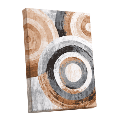 Copper Orbit Rings – stretched canvas option