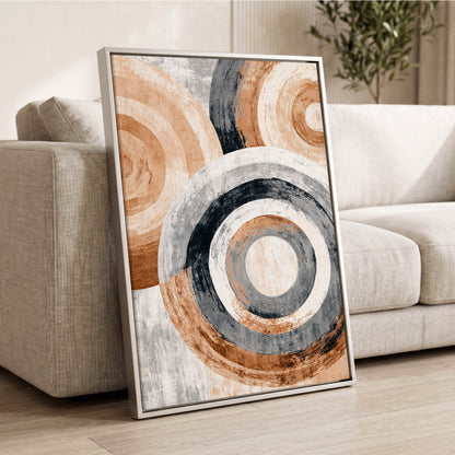 Copper Orbit Rings – wall art displayed in a styled interior, gallery view 2