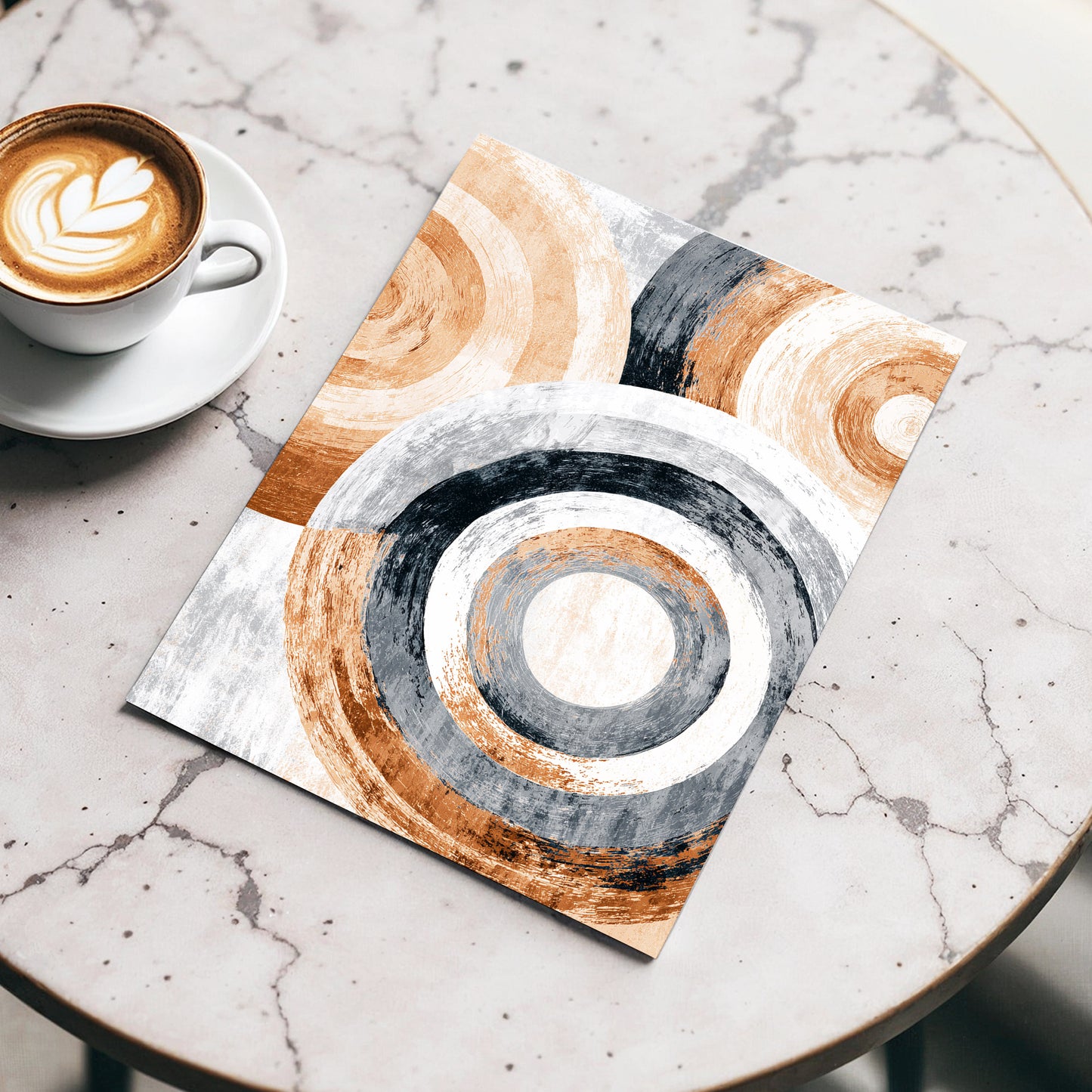 Copper Orbit Rings – wall art displayed in a styled interior, gallery view 3