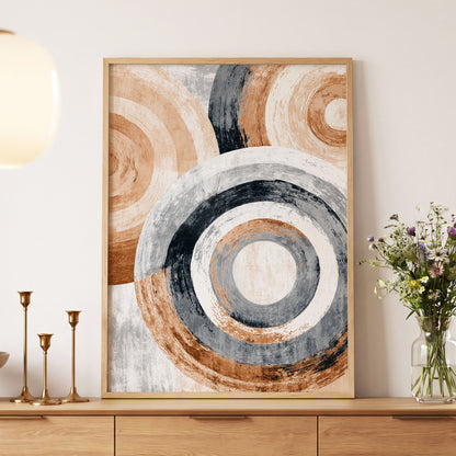 Copper Orbit Rings – wall art displayed in a styled interior, gallery view 5