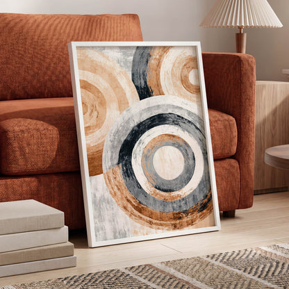 Copper Orbit Rings – wall art displayed in a styled interior, gallery view 6