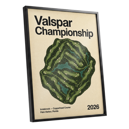 Copperhead Championship, green, beige, black nature wall art shown as a black framed poster wall art print